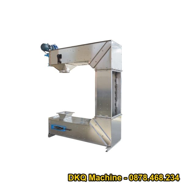 Băng tải nâng cố định Phễu hình nón bằng thép không gỉ 316L và các bộ phận tiếp xúc Xử lý hạt dược phẩm tuân thủ GMP