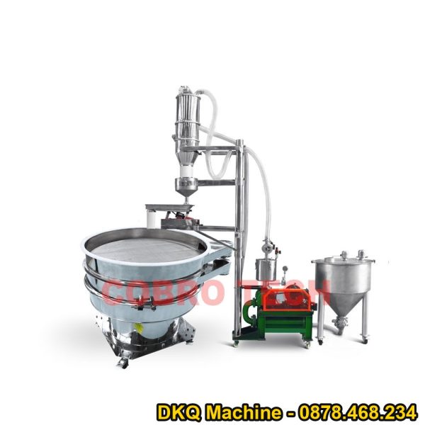 Máy định cỡ hạt nâng chân không với hệ thống phân loại và cấp liệu tích hợp