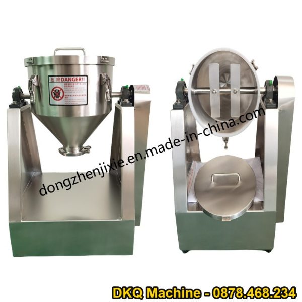 Máy xay sinh tố thùng di động 316L Thiết kế dọc không bụi cho sản xuất bột thí điểm đa công thức